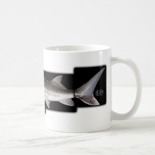 Weißer Stör - Acipenser transmontanus Kaffeetasse (Rechts)