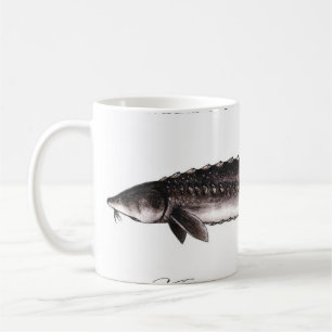 Weißer Stör betitelte Einzelteile Kaffeetasse