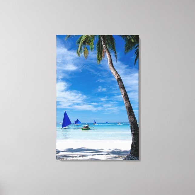 Weißer Strand | Boracay, Philippinen Leinwanddruck (Vorderseite)