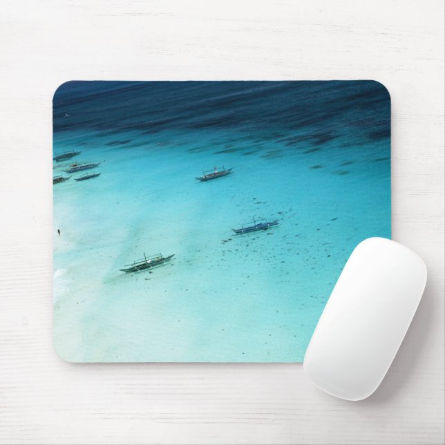 Weißer Strand Mousepad (Mit Mouse)
