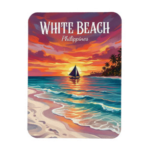 Weißer Strand Philippinen Magnet