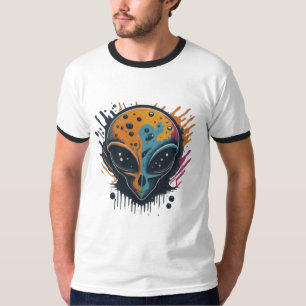 Weißer T - Shirt, Eine einzigartige Alien T-Shirt