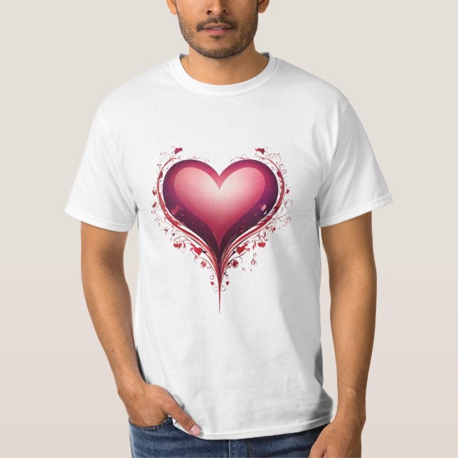 Weißer T - Shirt für das klassische Herzlogo (Vorderseite)