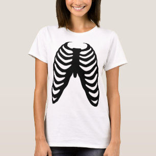 Weißer T - Shirt mit Brustdruck