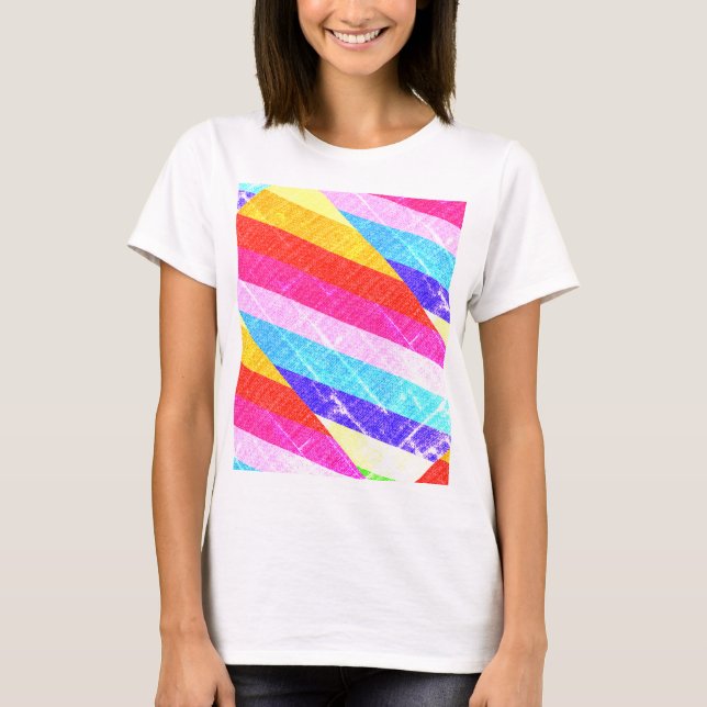 Weißer T - Shirt mit Farben (Vorderseite)