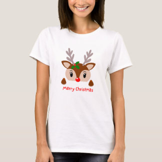 Weißer T - Shirt, Weihnachten T-Shirt