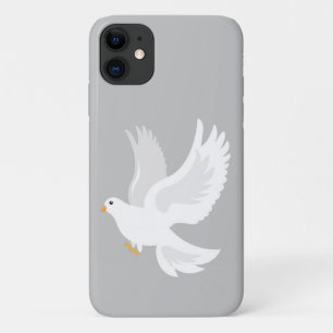Weißer Taubenvogel auf grau Case-Mate iPhone Hülle