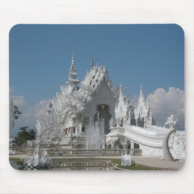 Weißer Tempel Thailand Mousepad (Vorne)