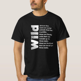 Weißer Text l Wild African Lion druckt auf der Rüc T-Shirt