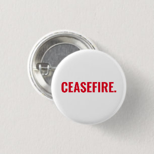 Weißer Text zur Waffenruhe minimalistisch, fett Button