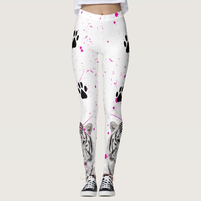 Weißer Tiger 2 Leggings (Vorderseite)