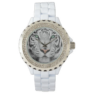 Weißer Tiger Armbanduhr