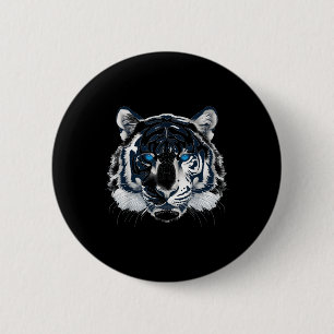 Weißer Tiger Blaue Augen Wildkatze Tier _1 Button