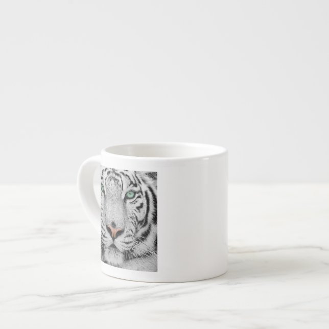 Weißer Tiger Espressotasse (Vorderseite Links)