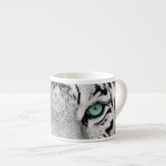 Weißer Tiger Espressotasse (Vorderseite Rechts)