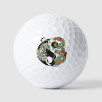 Weißer Tiger gegen grüner Drache im Yin-Yang