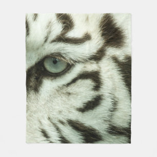 WEISSER TIGER-GESICHT FLEECEDECKE
