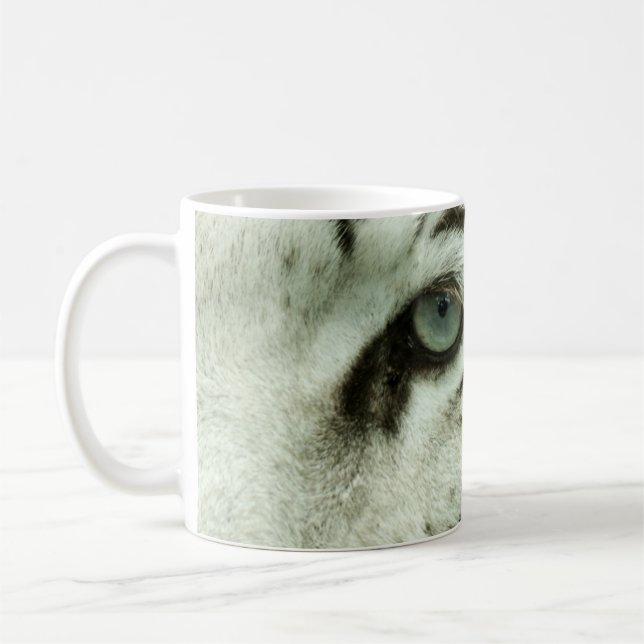 WEISSER TIGER-GESICHT KAFFEETASSE (Links)