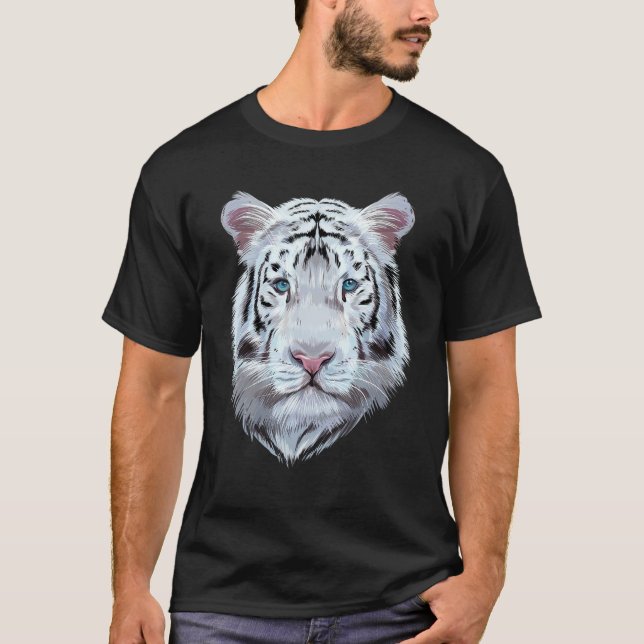 Weißer Tiger Großkatze T-Shirt (Vorderseite)