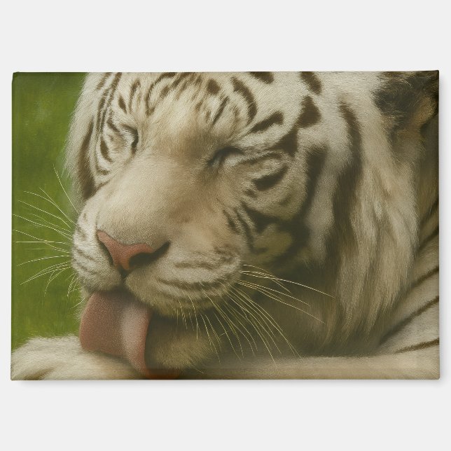 Weißer Tiger im Alltagsleben Magnet (Vorderseite)
