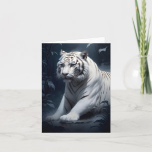 weißer Tiger in der Nacht Dankeskarte