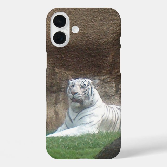 Weißer Tiger iPhone 16 Plus Hülle (Rückseite)