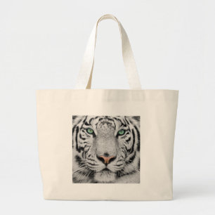 Weißer Tiger Jumbo Stoffbeutel