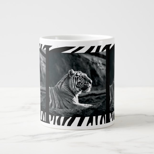 Weißer Tiger Jumbo-Tasse (Vorderseite)
