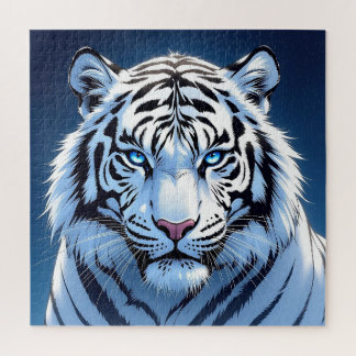 Weißer Tiger mit blauen Augen