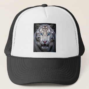 Weißer Tiger mit blauen Augen Truckerkappe