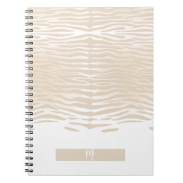 Weißer Tiger Monogramm Notizblock
