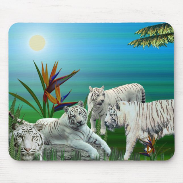 Weißer Tiger Mousepad03 Mousepad (Vorne)