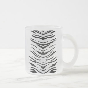 Weißer Tiger oder Zebra Striped Mattglastasse