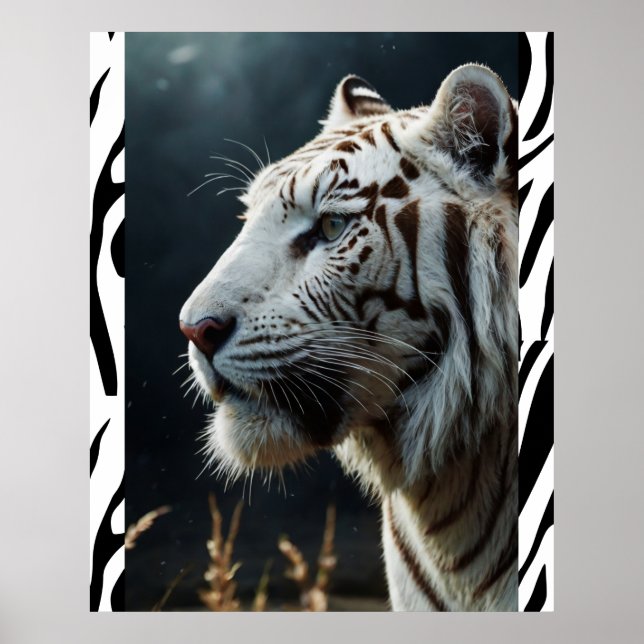 Weißer Tiger Poster (Vorne)