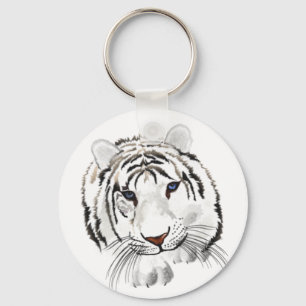 Weißer Tiger-Schlüsselkette Schlüsselanhänger