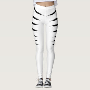 Weißer Tiger Stripes Leggings