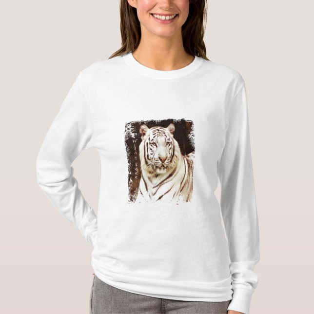 Weißer Tiger T-Shirt (Vorderseite)