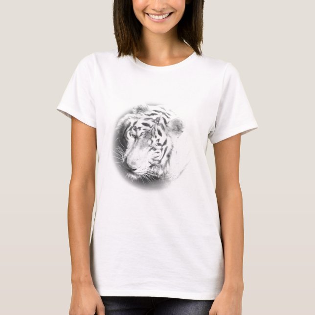 Weißer Tiger T-Shirt (Vorderseite)