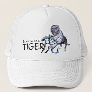 Weißer Tiger und chinesisches Symbol Truckerkappe