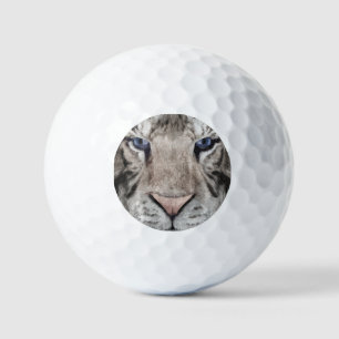Weißer Tigerkopf Wildtier Ästhetik Golfball