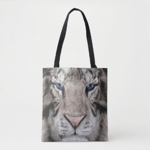 Weißer Tigerkopf Wildtier Ästhetik Tasche