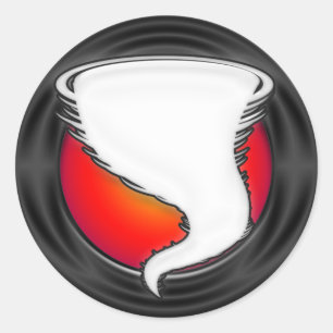 Weißer Tornado Runder Aufkleber