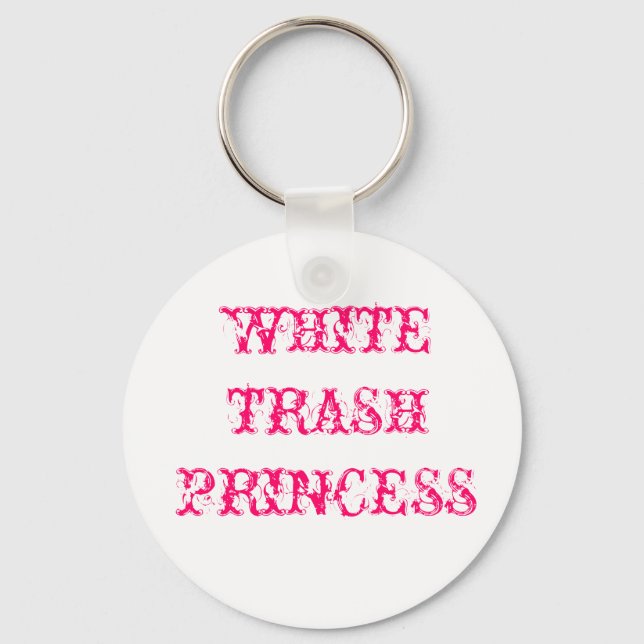 WEISSER TRASH PRINCESS SCHLÜSSELANHÄNGER (Vorderseite)