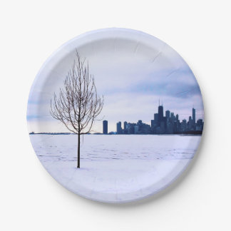 Weißer Traum - Winter in Chicago, PapierTeller