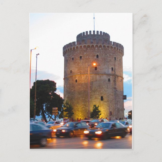 Weißer Turm, Postkarte Saloniki, Griechenland (Vorderseite)