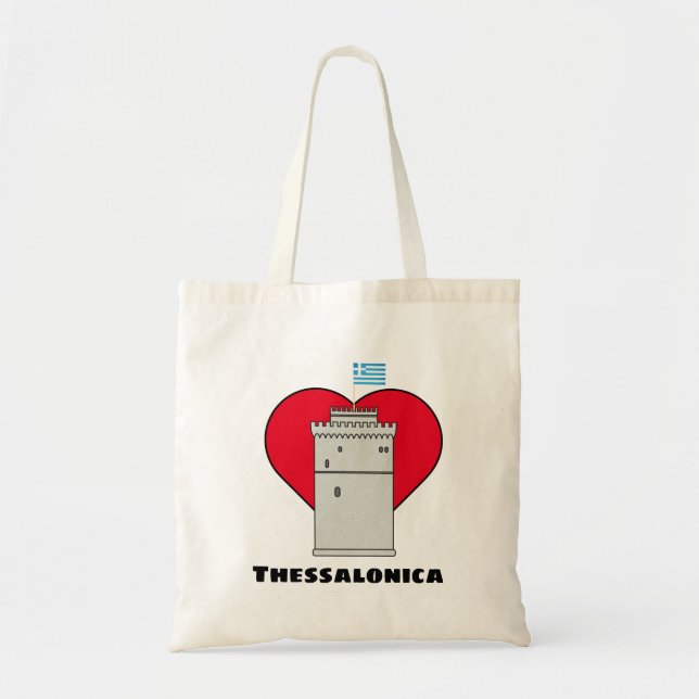 Weißer Turm von Thessaloniki, Griechenland Tragetasche (Vorne)