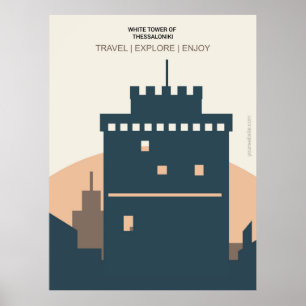 Weißer Turm von Thessloniki Poster