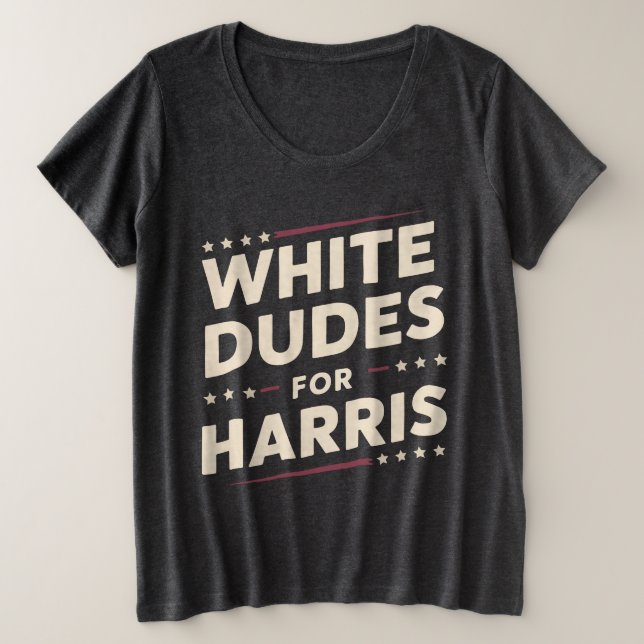 Weißer Typ für Kamala Harris Abstimmung 2024 Große Größe T-Shirt (Design vorne)