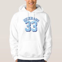 Weißer u. blauer Sport-Jersey-Entwurf der