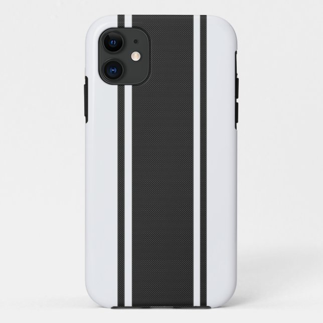 Weißer u. schwarzer Kohlenstoff-Faser iPhone 5 Case-Mate iPhone Hülle (Rückseite)
